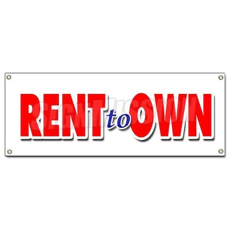 Signmission RENT TO OWN BANNER SIGN tv furniture computers household no credit check 2 B-Rent To Own
